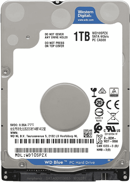 HD 1 TB para Notebook Western Digital 8MB Cache 5400RPM WD10SPZX 2
